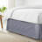 Walker Check Reverse to Solid Indigo/Ivory Cotton Bedskirt-109715498-109715500