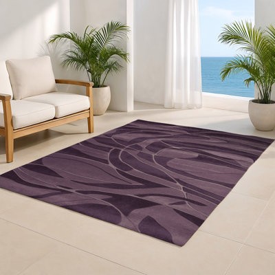 Tapis brun abstrait intérieur et extérieur