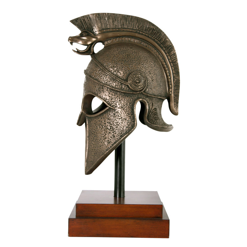 Macedonian Battle Helmet Sculpture