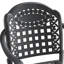 5 meubles de patio - aluminium noir, rouille, 4 coussins inclus, fonte d'aluminium d'extérieur avec siège et table ergonomiques noirs