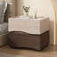 Table de chevet de 17,72 po de style italien minimaliste avec tiroirs cachés et armoire de rangement à verrou NFC