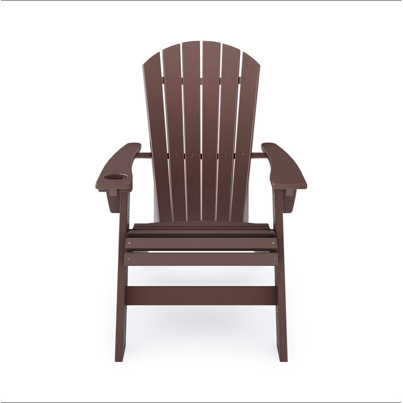 Adirondack Chair – Sturdy HDPE Poly Lumber For Poolside, Patio, And Garden Relaxation, Brown