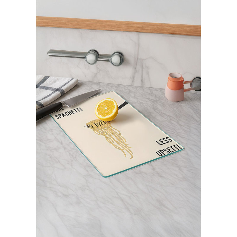 Durable Tempered Glass Cutting Board, 7.9 x 11.8 inches | 100% Antibacterial, Non-Slip Silicone Feet | Easy Clean Surface, Perfect for Food Prep & Kitchen Use, Not Dishwasher, Microwave, or Oven Safe