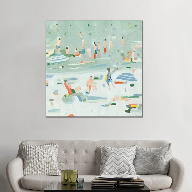 «Summer Confetti II» par Emma Scarvey - reproduction d'art, H 48 po x l 48 po x P 1,5 po, Toile tendue, Pas de tapis