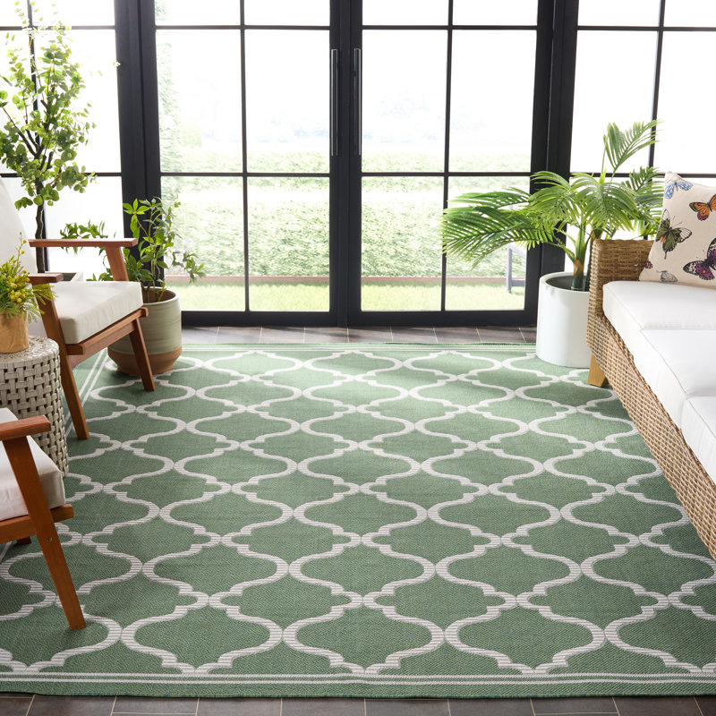 Jaxzen Performance Machine Washable Geometric Indoor/Outdoor Area Rug, Rectangle 8' x 10'