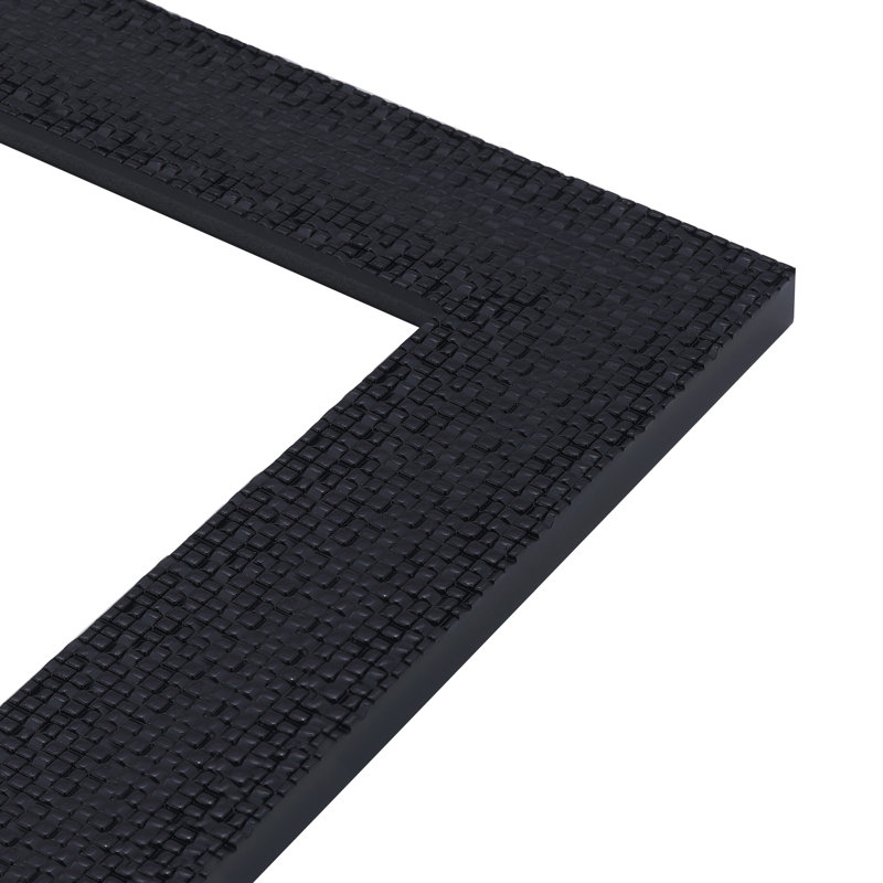 Eldana Plastic Flat Mirror, 52.4 cm H x 142.4 cm W, Black
