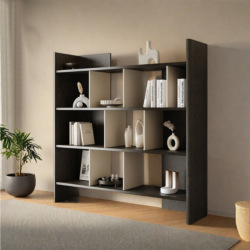 Bibliothèque luxueuse à plusieurs niveaux de style italien