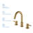 Circular Widespread Bathroom Faucet 3 Hole, 2-handle Bathroom Sink Faucet with Drain Assembly-116826432