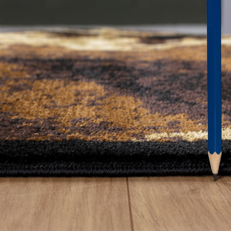 Tapis d'aspect cuir de vache, tache très passante et tolérant les animaux de compagnie, polypropylène, poils de 0,39 po