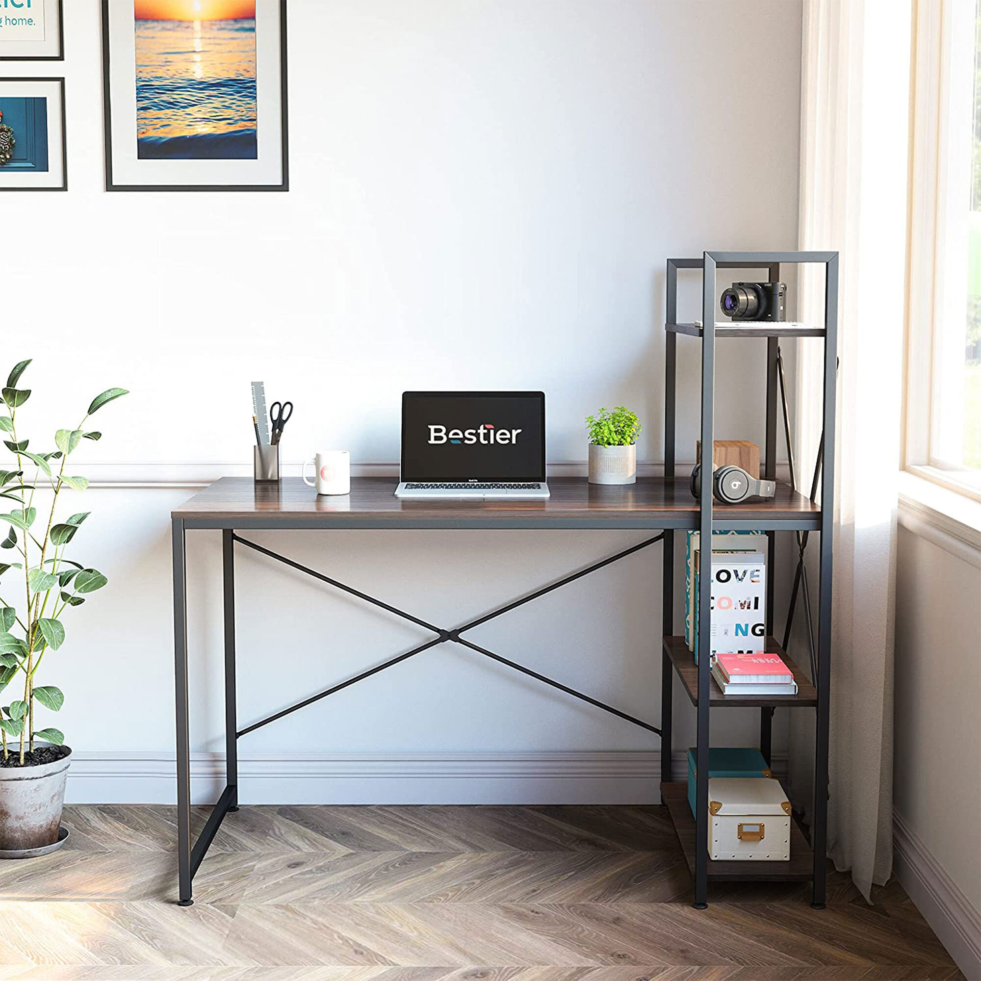 Modern Rustic Interiors Camille Desk Color: Natural Walnut