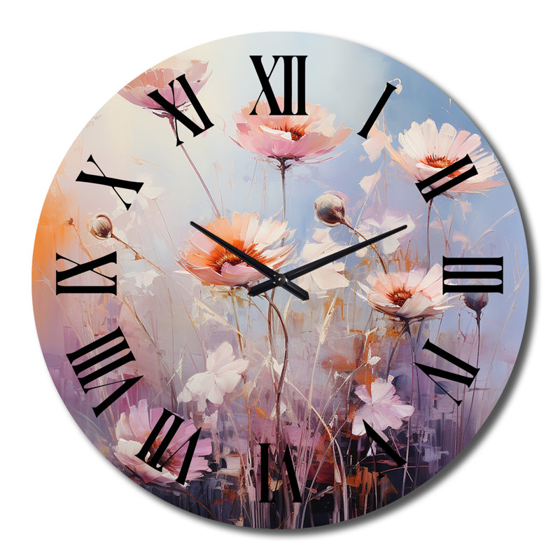 Dakeisha - Horloge murale florale, Très grand
