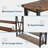 Long Console Table, Wooden Fluted Entryway Table, Sofa Table Behind Couch, Entry Foyer Table for Entryway, Hallway, Living Room (Rustic Brown, 47" Industrial Not Drawer)