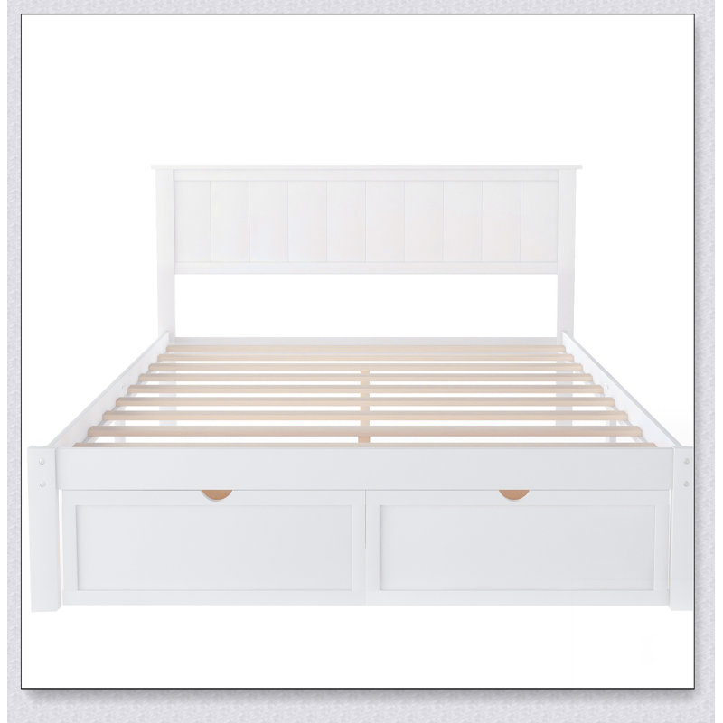 Platform Bed With Under-Bed Drawers