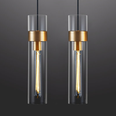 Pescadero 99" H Adjustable 1 - Light Kitchen Island Pendant Light Hanging Lamp