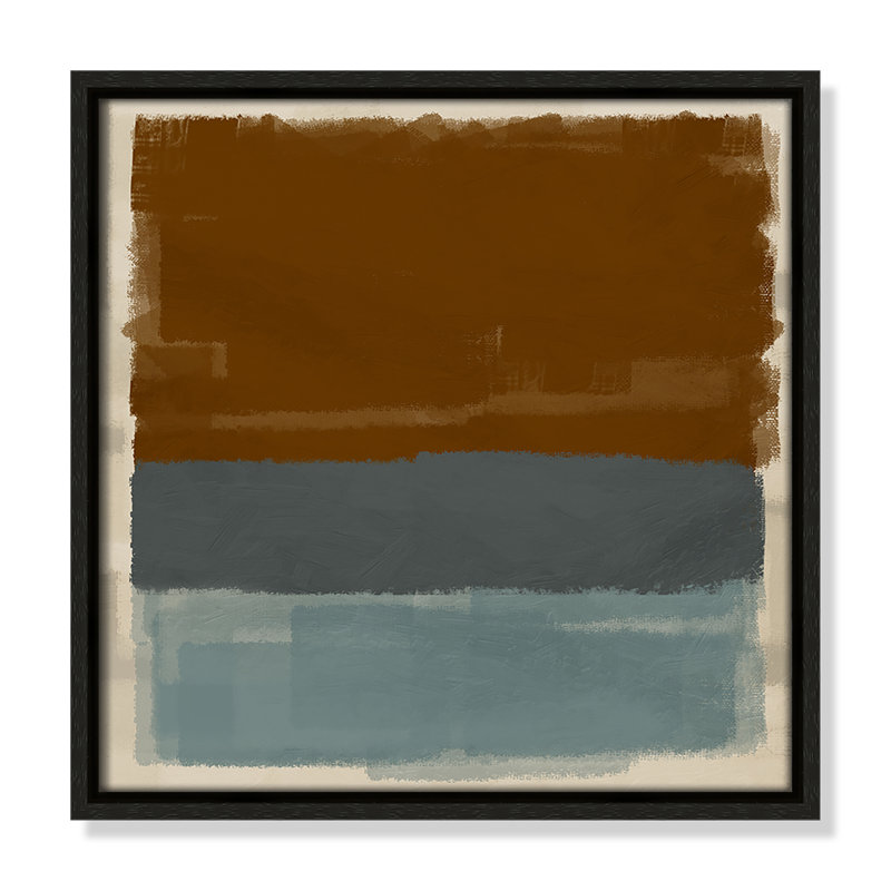 «Turbulent Honesty Square Version Print» par Marcus Prime, Espresso, H 13,5 po x l 13,5 po