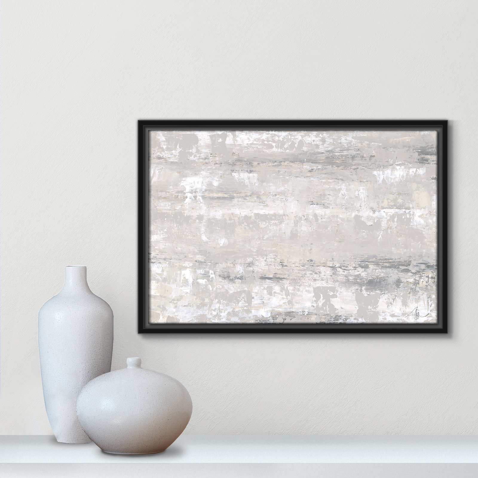 Tryston "Desert Winds" Print by Filippo Ioco, Black Framed Canvas, 13.5" H x 19.5" W x 2" D