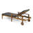 Jason Acacia Wood Outdoor Chaise Lounge with Cushion, Adjustable Recline, Gray-306994254-306994253