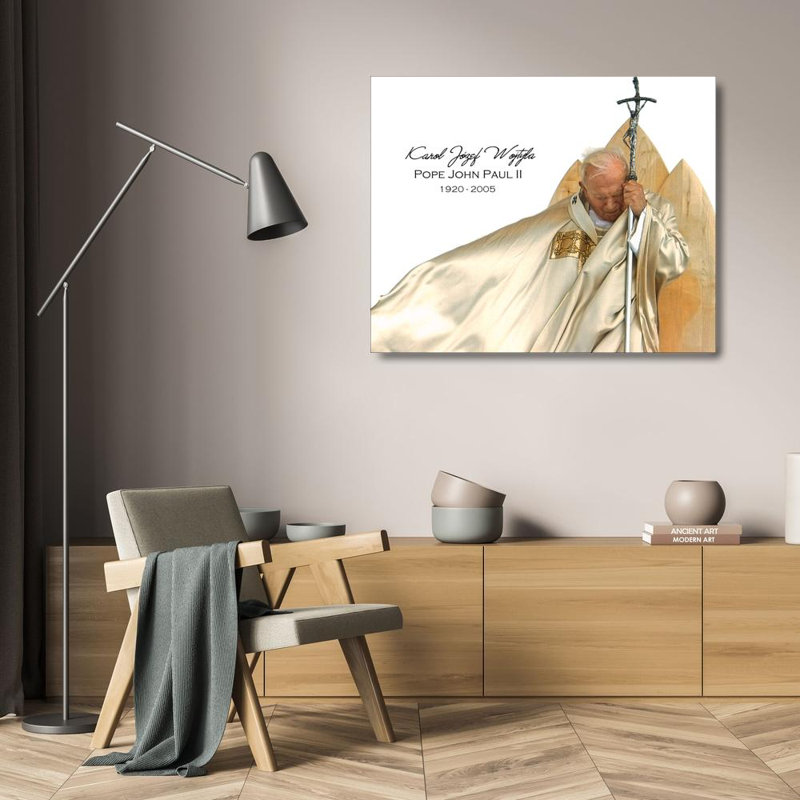 Le pape Jean-Paul II de 1920 à 2005 (avec légende), H 19 po x l 24 po