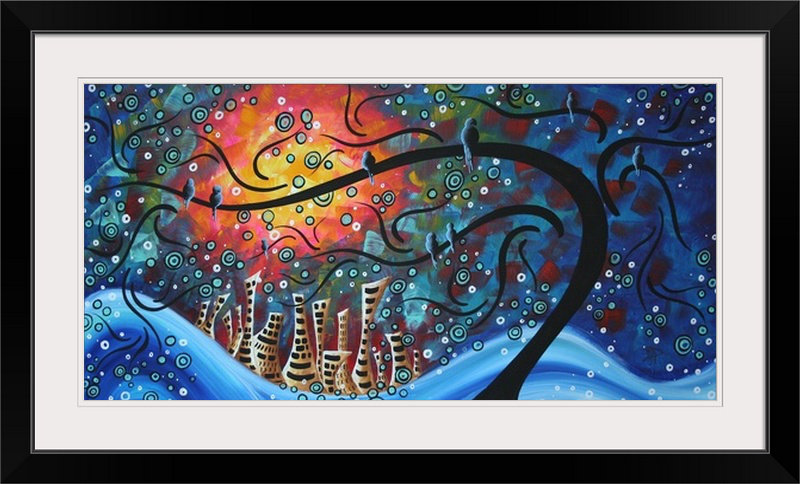 «City by the Sea» par Megan Duncanson, impression, Cadre noir, H 20 po x l 32 po x P 1 po