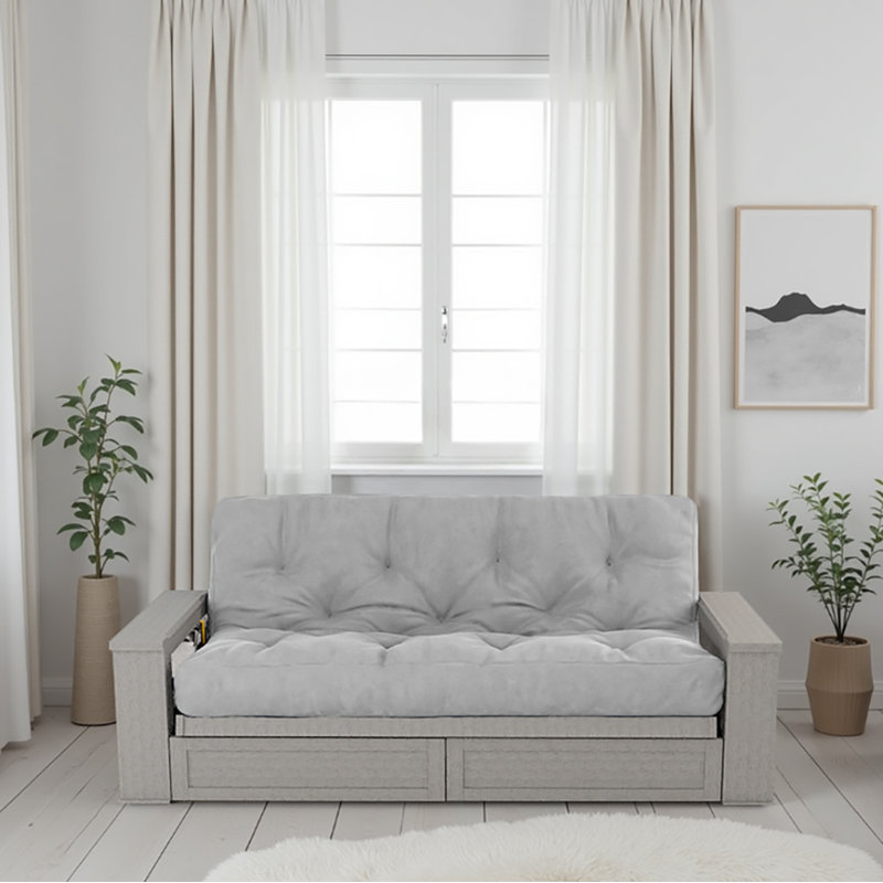 Matelas de futon en mousse viscoélastique imprégnée de gel Mcgrane Barkingside - Fabriqué aux États-Unis, certifié CertiPUR-US, cadre non inclus