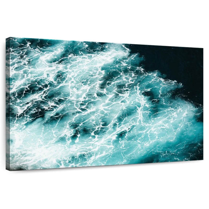Gillard turquoise, vague de l'océan, H 32 po x l 48 po