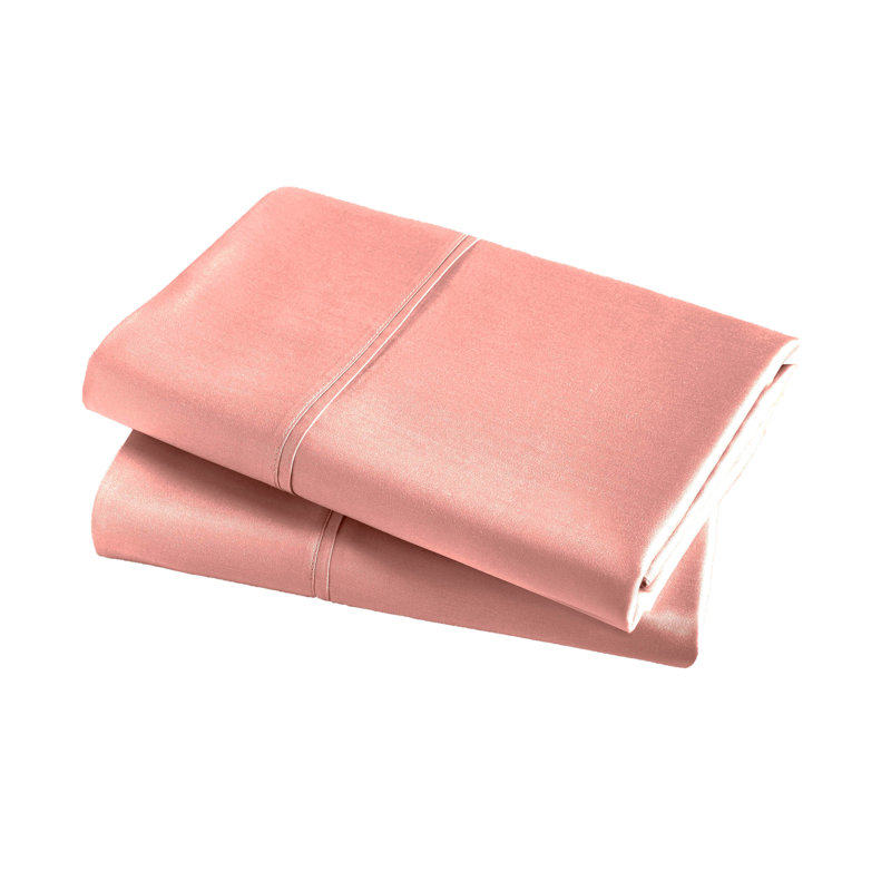 Luxury 700 Thread Count Certified Certified Egyptian Cotton Sateen Pillowcase, Standard, Chrome