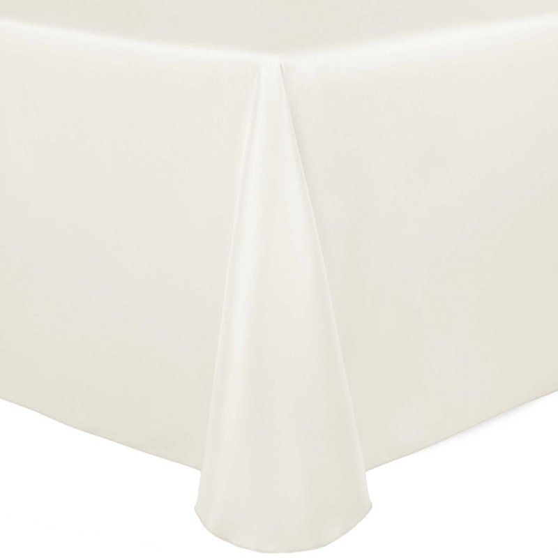 Ultimate Textile Oval Tablecloth, 104" x 70", 10, Ivory