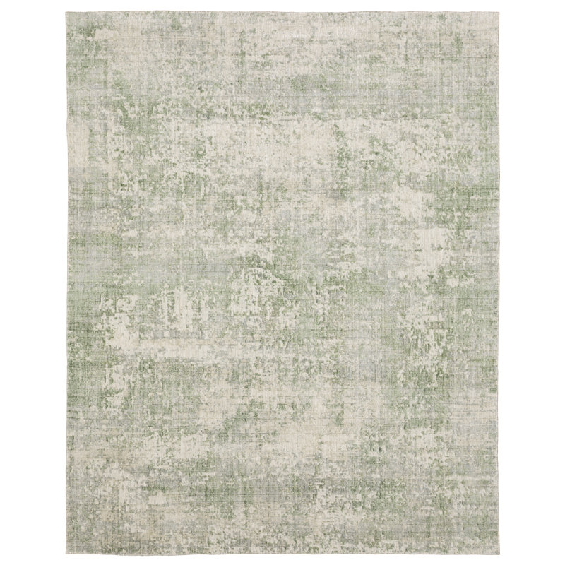 Tapis vert / gris Azaiah, Tapis de couloir 2 pi 6 po x 8 pi