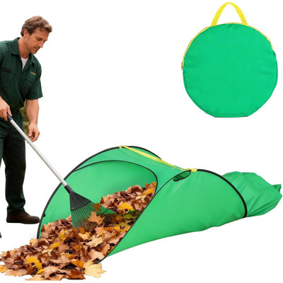 70gal Large Leaf Collector Foldable Pop Up Lawn Bags Reusable For Leaves Trash