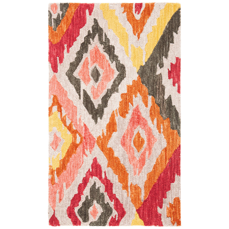 Tapis en laine touffeté à la main Gardella Southwestern, Rectangulaire 3 pi x 5 pi