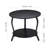 Small Round Coffee Table With Open Storage,23" 2-Tier Coffee Side Tables-372390549