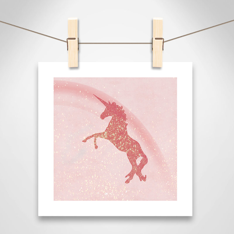 Paillettes licorne 2, H 10 po x l 10 po x P 1 po, Papier