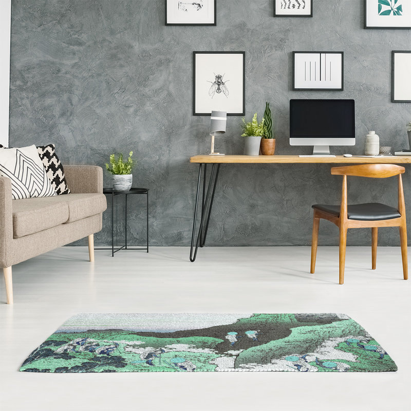 Tapis de l’escalade sur la mt. fuji, zone verte, Rectangle 2 pi x 3 pi