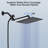 Stainless Steel Rainfall Shower Head With 100 Nozzles - Wall Mounted Handheld Leak Feature 6 Spray Modes-127368497