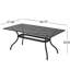 Table rectangulaire en aluminium - solide pour le patio avec un style gracieux extérieur attrayant