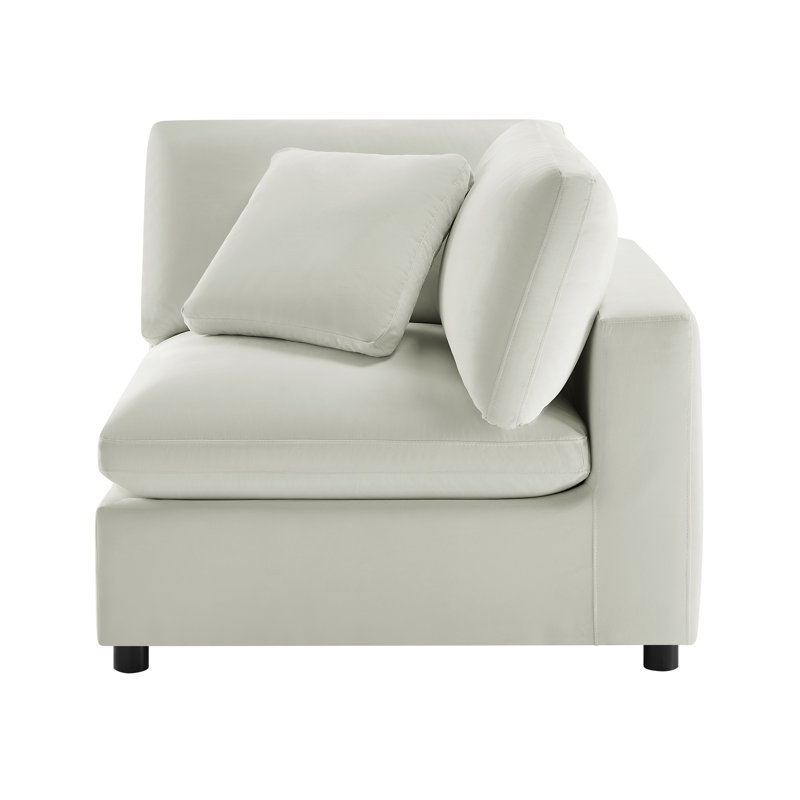 Chaise de coin Jazzmyne, Polyester ivoire performance