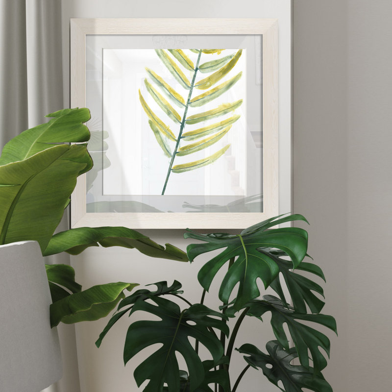 Verdant impressions VII-reproduction d’art, Papier encadré blanc, H 27,5 po x l 27,5 po x P 1,5 po