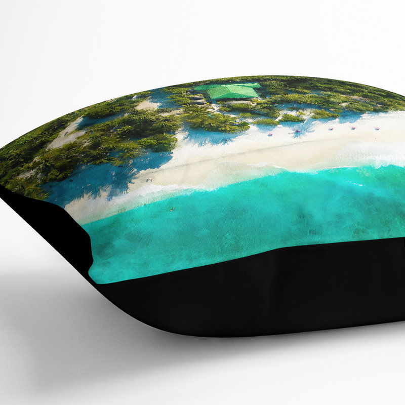 Square Cushion, 40 x 40 cm, Blue/Green/Black