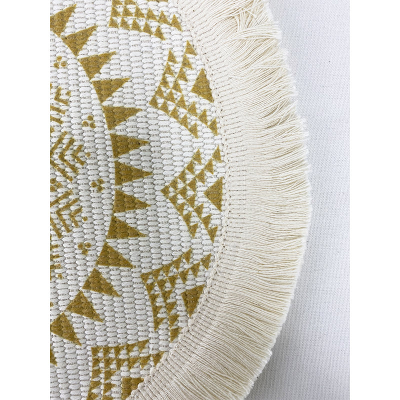 Ensemble de napperons en coton 4 pièces, Jaune