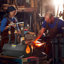 Forge portative au propane, 3 brûleurs, outils et couteaux de 2600 Making faisant la forge du forgeron, forgeron hexagonal de grande capacité, outils et équipement de forge au gaz en acier laminé à froid, utilisation pour la forge du métal