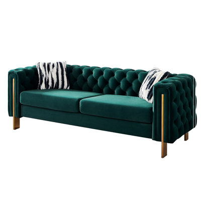 Abobaker 84.25'' Velvet Loveseat