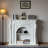 White Solid Wood Freestanding Fireplace