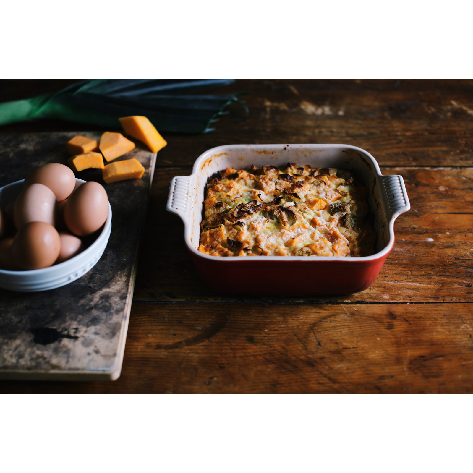 Le Creuset Heritage Stoneware Square Dish, White, 3 qt.
