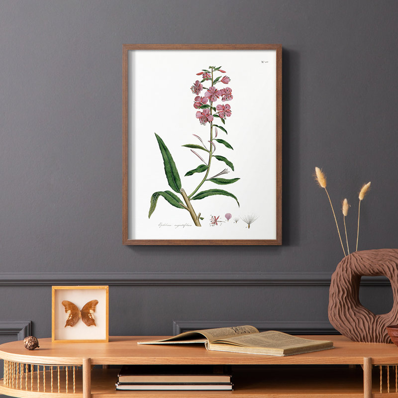 Rose Botanical I, reproduction encadrée - bois massif, Brun, H 20 po x l 16 po