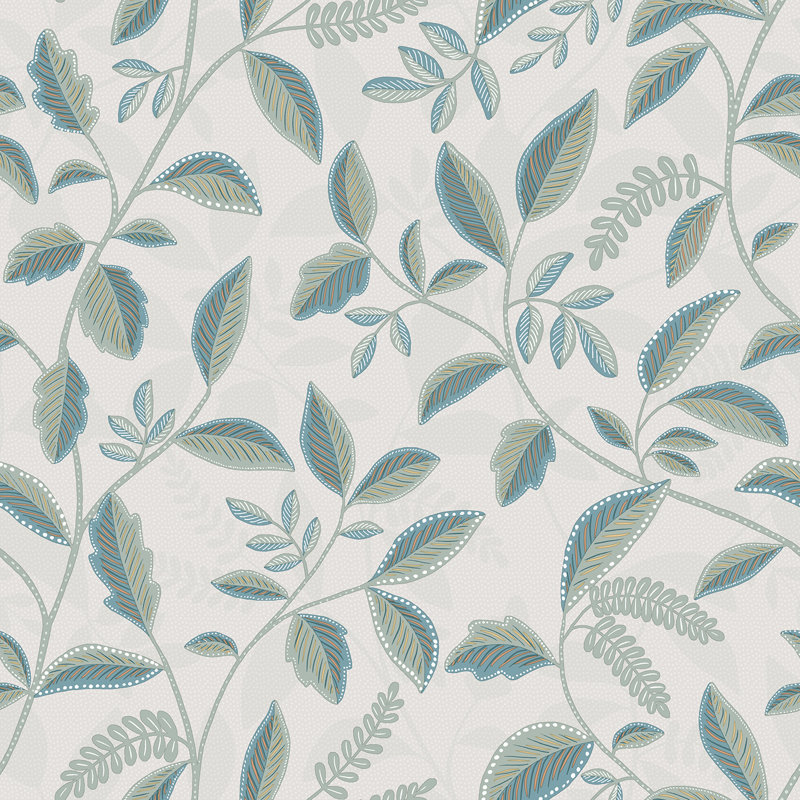 Tranquil Leafy Vine Wallpaper, Green