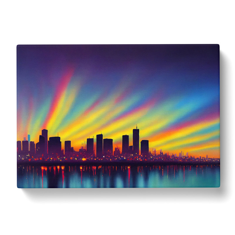 Daring Skyline Architecture - Wrapped Canvas Print, 35cm H x 50cm W x 3cm D
