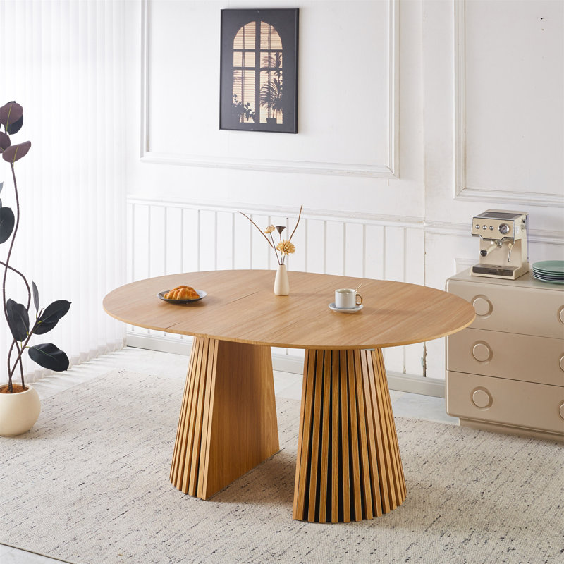 Table de salle à manger extensible Mid-Century moderne, table de salle à manger multifonctionnelle pour 6 à 10 personnes et grande table basse