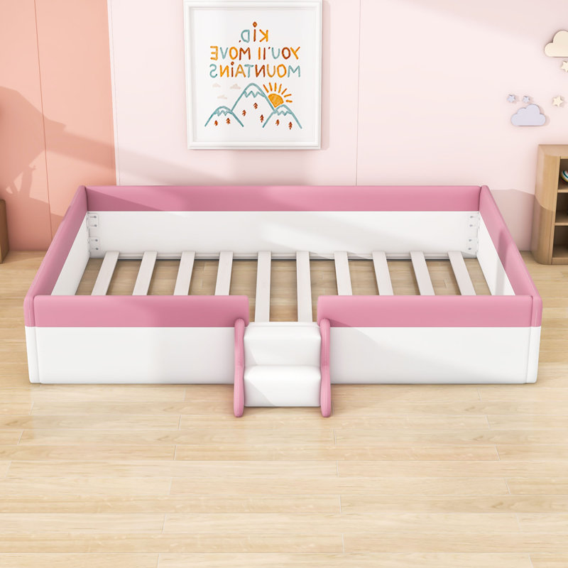 Wood Upholstered Daybed with Fence, Queen