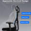 Chaise de bureau ergonomique avec support lombaire réglable et vertical. La 3D répond aux différents besoins des utilisateurs. Pivot inclinable de 90 à 135. Maille confortable en «S» pour un confort personnalisé-373988580-373988583