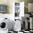 Laundry Cabinet With Construction And Storage Space Elegant Convenient Separation